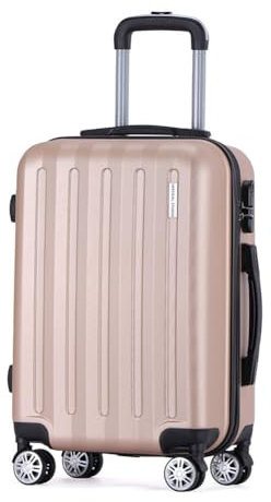 VERTICAL STUDIO 20 Handgepäck Koffer, abschließbarer Hartschalen-Trolley. Reisegepäck, Bordgepäck (H×B×T): 54 cm × 38 cm × 21 cm, für Flugzeugreisen (Udevalla Bronze)