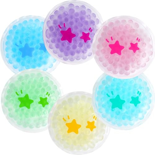 Hilph Almohadillas de refrigeración para niños, compresas frías y calientes, para muelas del juicio, lesiones, picor, hinchazón (6 estrellas redondas)