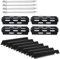 Grillbrenner Flavorizer Bars für Weber Genesis II E-410, S-410, Genesis II LX E-440, S-440, 66041, 66033, 66796, 67489, 67490, 67491, BBQ Gasgrill Ersatzteile Wärmeabweiser (schwarz)
