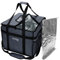 CarreGas Hot Food Delivery Bag Insulated, 38x38x32cm Takeaway Picnic Bags Suitable for Cold and Hot Food, Pizza, Restaurant, Uber Eats Delivery Bag, Grocery Shopping Bag with Divider Grey