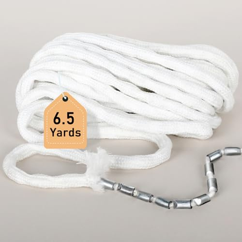 Tusirgre 6.5Yard Curtain Weights, Drapery Weights Tape, Curtain Weight Rope