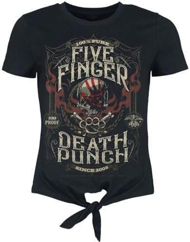 Five Finger Death Punch Pure Frauen T-Shirt schwarz S 100% Baumwolle Band-Merch, Bands
