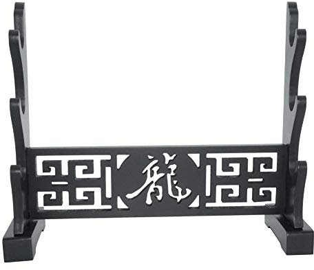 KXAOXGRC Samurai Schwerter, Waffenständer Katana Genji Japanisches Samurai-Schwert Klinge Mittelalter Halter Drache 3 Lagen