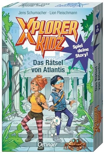 Oetinger Xplorer Kidz. Das Rätsel von Atlantis: Spiel Deine Story!. Interaktives Spiel mit 52 Rätselkarten für Escape Room-Fans ab 9 Jahren, spielbar ab 1 Person