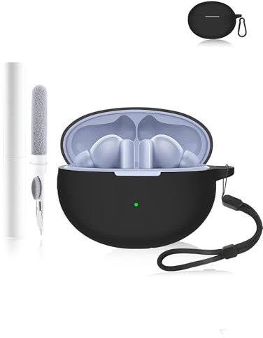 Silicone Protective Case for Huawei FreeBuds 5i Earbuds - Durable and Eco-Friendly Bluetooth Earphone Cover with Precise Holes and Charging Compatibility - Shock-proof, Comfortable Touch - Black