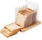 Bread Slicer, Stainless Steel Bread Slicer for Homemade Bread, Adjustable Bread Slicing Guide, Foldable and Compact Cutting Guide, Bread Slicer for Sourdough Rounds, Bagels, Cake,Toast