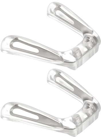 LT Easiyl 2 Stück Brillensattelbrücken-Nasenpads mit Silikon-Metallkern U-förmige Nasenpads für Lupenbrillen Silber