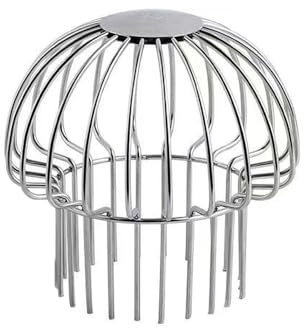 Protezione per grondaia in acciaio inox, filtro per tubo di scarico, filtro a rete che blocca fango, detriti e foglie (160 mm)