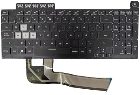 Spanish Backlight Laptop Keyboard ， Compatible For Asus ，TUF ，Gaming， F15 FX506 FA506 FA506 Q FX506L FA506U FX706 FA706