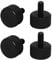 sourcing map Computer PC Graphics Card M3x6mm Aluminum Alloy Knurled Thumb Screws Black 4pcs