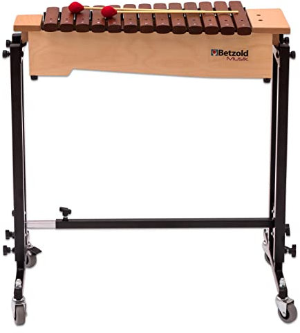 Betzold Musik - Sopran-Xylophon inkl. fahrbarem Ständerwagen - Xylofon Konzert Orchester Musikinstrumente Schule lernen Schlagstabspiel Stabspiel Musikschule