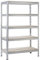 SCHULTE Regalwelt Schwerlastregal mit 5 Holzböden, 150x90x30 cm (HxBxT), Traglast pro Ebene ca. 75 Kg, verzinkt, Lagerregal, Kellerregal, Werkstattregal, Steckregal