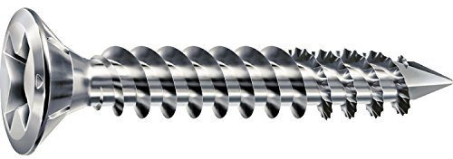 SPAX -FEX CUT SPAX-FEX CUT Fitting Screws 4.0 x 25 mm | PH 2 | Steel Silver | for PVC Wood Profiles | Pack of 3000