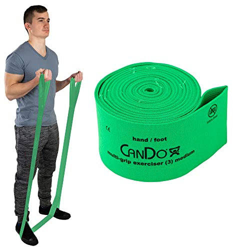 cando Multi-Grip Fitnessband Exerciser, Grün, stark