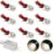 kpslucerna Mini focos LED empotrables de techo, 9 unidades, 12 V, 1 W, la lámpara empotrable, IP65, luz de techo integrada, luz plateada para cocina, escalera, armario, pasillo (30° blanco frío)