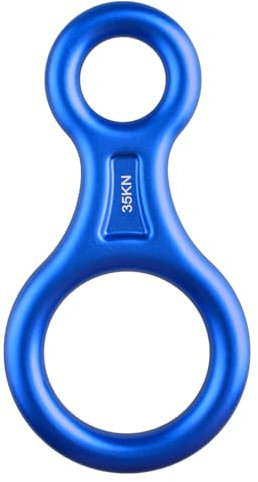 TRIWONDER 35kN Abseilachter, Abseilgerät Klettern 8 Descender für Seildurchmesser 8-13 mm (Blau)