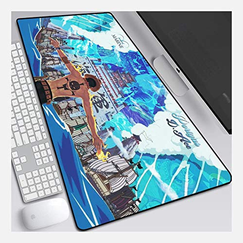 Tapis De Souris Onepiece 900X400Mm, Tapis De Souris De Jeu Ultra-Précis Et Rapides avec Une Base De 3Mm D'Épaisseur, pour Ordinateurs Portables, Pc