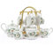 CHENP.HMC Porzellan-Tee-Set, Teetassen-Set, 22-teilig, Porzellan, Keramik, Kaffee, Tee, Geschenkset, Tassen, Untertasse, Service für 6 Teekanne, Zuckerdose, Kännchen und Teelöffel, Teekannen-Set