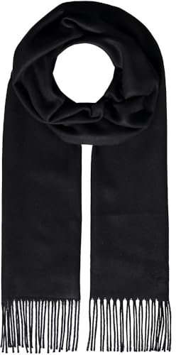 FRAAS Cashmink Schal 30 x 180 cm - Weicher als Kaschmir - Made in Germany - Schal einfarbig für Damen und Herren - Perfekt für Herbst und Winter Schwarz