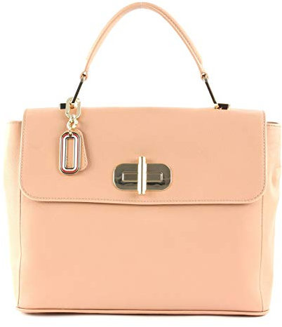 Tommy Hilfiger Elevated Leather Satchel Maple Sugar