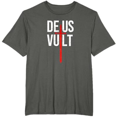 Deus Vult I Gott Will Es I Vintage Kreuzritter T-Shirt