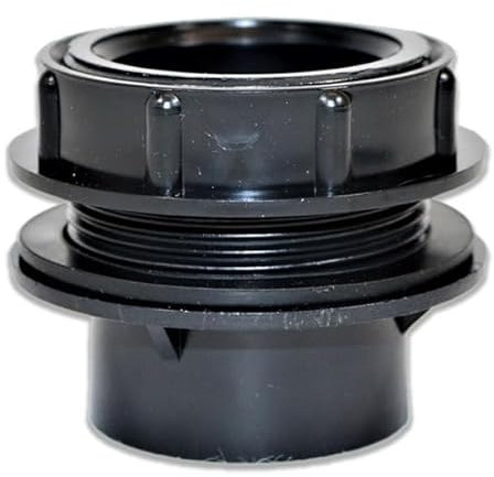 eco-filtration - 40mm Threaded Tank Connector | Bulkhead PVC Plumbing Fitting for Ponds, Gardens, Water Features, Drainage, and Rigid Pipe Connections