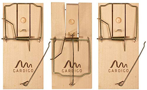 GARDIGO® Rattenfalle Holz - 3er Set I Schlagfalle für Haus und Garten I Mit praktischem Köderloch für Rattenköder I Holz-Rattenfalle Wiederverwendbar und Umweltfreundlich I Einfache Handhabung