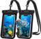 UNBREAKcable Waterproof Phone Pouch, IPX8 Waterproof Phone Case, Travel Essentials, [Dry Bags for iPhone Samsung Huawei Xiaomi...] [7 Inch] [2 Pack] Black