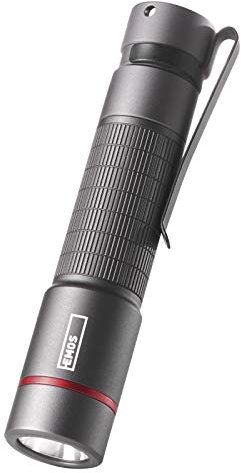 EMOS - CREE-LED-Metall-Taschenlampe Ultibright 60 - stoßbeständig und wasserdicht - superhell 170lm, max. 100m - mit Clip und Handgriff - IP65 für Innen- und Außenbereich - schwarz