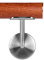 Mahagoni Holzhandlauf Ø 42,4 mm Wandhandlauf 110 cm 2 Halter flach