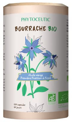 Phytoceutic Huile de Bourrache Bio 120 Capsules 120 Unités