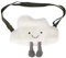 Prevessel Crossbody Tasche Frauen, süße kleine weiße Wolke Schultertaschen, Mädchen Plüsch Handtaschen, Mode Cartoon Wolken Casual Tasche