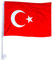 Murago 24 Stück Türkei Autofensterfahne - Türkiye Fahne Türkische Bayrak Fahnen für Auto Deko Flagge Fanartikel