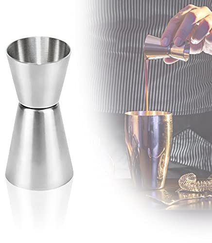 Stainless Drink Measuring Cup Steel, Cocktail Measuring Cup Jigger for Easy Measuring Bottle Pourer for Bar Party Wine Drink Cocktail Shakers