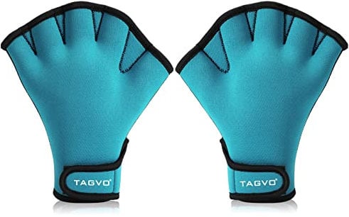 TAGVO Aquatic Handschuhe für den Oberkörperwiderstand, Schwimmhandschuhe mit Trageschlaufe, gut nähen, kein Ausbleichen, Größen für Männer Frauen Erwachsene Kinder