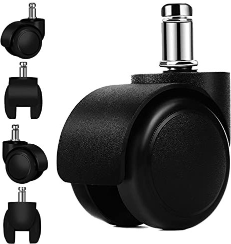 bürostuhl rollen(5er Set) - 11 MM /22 MM Ersatz-hartbodenrollen für Gaming-Stühle, Drehstühle, rollen für bürostühle zum Schutz des Bodens, ideal für Parkett-, Laminat-, Fliesen- und Steinböden