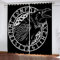 Lolosale Wikinger Vorhang Blickdicht B 140 X H 160 cm Rabenrune Gardinen mit ösen Polyester Schallschutz Vorhänge 2er Set für Jugendzimmer Wohnzimmer Schlafzimmer Modern Home Dekoration