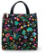 Kate Spade New York Bolsa de almuerzo portátil suave y térmica, con forro interior aislado plateado y bolsillo de almacenamiento, diseño floral otoñal