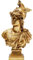 Kare Design Deko Orpheus, Antik, goldfarben, Artikelhöhe 31cm