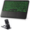 KOOCHUWAH Bluetooth-Tastatur mit Touchpad, 11 Farben, Hintergrundbeleuchtung, italienisches Layout, Bluetooth 3.0, wiederaufladbar, 650 mAh, kompatibel mit Windows/Android/iOS (Tastatur mit