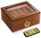Slege Zigarren Humidor, Humidor-Zigarren Spanisch Zeder, mit Digital Hygrometer,INOX Zigarren Befeuchter,Teiler,Kubanische Zigarren Accessoires,Geschenk für Männer,Deutsch Manual (Braun)