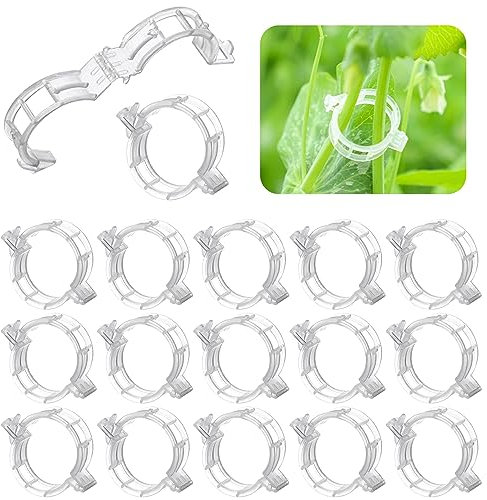 RZMZBY 100 Stück Pflanzenclips, Pflanzenklammern Tomatenclips,Tomatenklammern,Pflanzen Clips, Blumen klammern für Kletterpflanzen, Gemüse Tomate Pflanzen Befestigung (100 Stück)