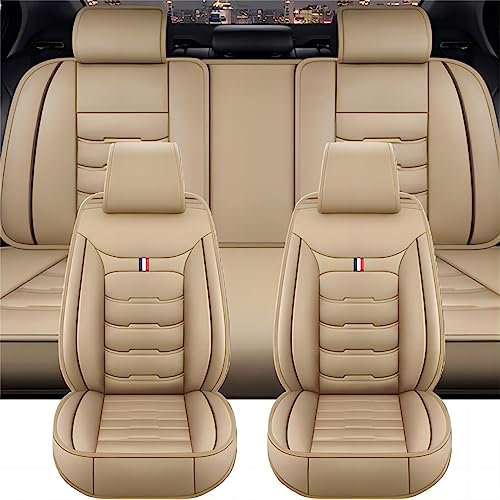 XENITE Autositzbezüge für Audi A3 8P 8L Sportback A6 4F A4 A6 A5 A7 Q2 Q3 Q5 Q7 1995-2023, Car Seat Cover Auto Schonbezüge Auto Sitzbezug Wasserdicht Sitzschoner Auto Zubehör,Beige