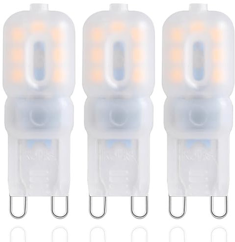 TIAFELNGLY G9 LED Leuchtmittel Warmweiß 2.5W-3W Ersatz fr 25W-35W Halogenlampe 360 Grad Winkel AC220V LED Birne G9 Glühbirne