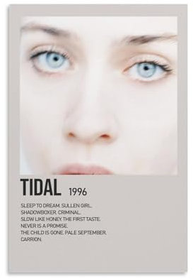 REOTTO Tidal Fiona Apple Poster Dekorative Malerei Leinwand Wandkunst Wohnzimmer Poster Schlafzimmer Malerei,Wandkunst Bilddruck Moderne Familienzimmer Dekor 08x12inch(20x30cm)
