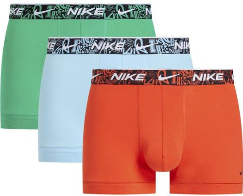 Nike Herren Nike_0000ke1008-0pj_m Underwear, Pcnt Red/Aquas Ble/Stdm Green/Lg PRNT Wb, M EU