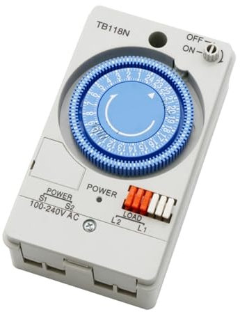 Temporizador mecánico TB118N TB118NE7 TB178 TB118 Interruptor horario mecánico sin batería (Size : 12VAC/DC)