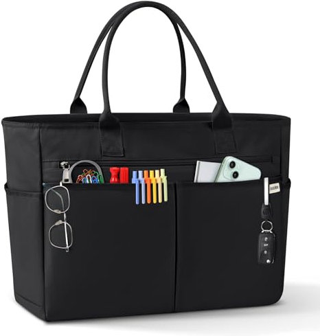 IGOLUMON Strandtasche XXL Familie Groß Badetasche mit Reißverschluss Wasserdicht 40L Vielseitiger Shopper Damen Tote Bag für Strand Pool Fitnessstudio Reisen Schwarz