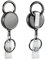 2 Pcs FadyRaye Porte Badges Rétractables et Lourds en Métal avec Mousqueton et Clip de Ceinture Pour Porte Clé [Câble en Acier de 55 cm]