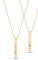 Einzelstück® Halskette Barren Anhänger mit Gravur I personalisierbarer Stabanhänger I 925 Sterling Silber 14K vergoldet I Silberkette für Damen und Herren (Gold)